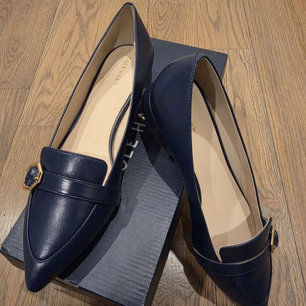 BRAND NEW Cole Haan Women's Blue Loafers - Picture 6 of 8